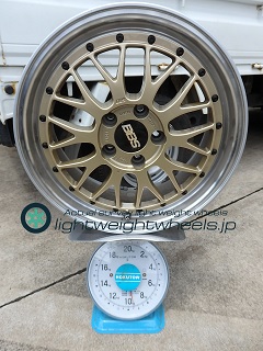 BBS LM 17inch 7.5J offset+38mm PCD114.3mm-5H 重量計測画像