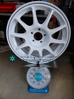 WEDS TC-105X GRAVEL 15inch7J+35mm100mm-5H重量計測画像