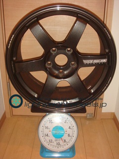 RAYS TE37 SAGA 18inch 9J offset+50mm pcd120mm-5H 重量計測画像