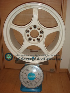 5ZIGEN FN-01R17inch8J+43mm114.3mm-5H重量計測画像