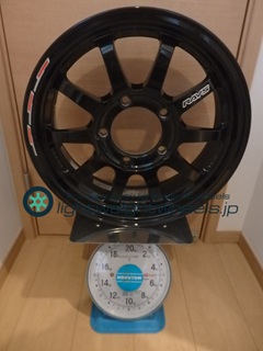 RAYS A LAP-J REDOT EDITION16inch5.5J+22mm139.7mm-5H重量計測画像