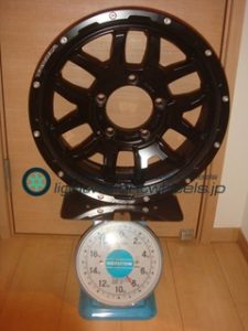 RAYS F6 boost 16inch5.5J+20mm139.7mm-5H重量計測画像