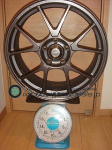 WEDS TC-005 18inch7.5J+48mm114.3mm-5H重量計測画像