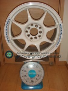 WEDS TC05 16inch7J+48mm114.3&100mm-5H重量計測画像